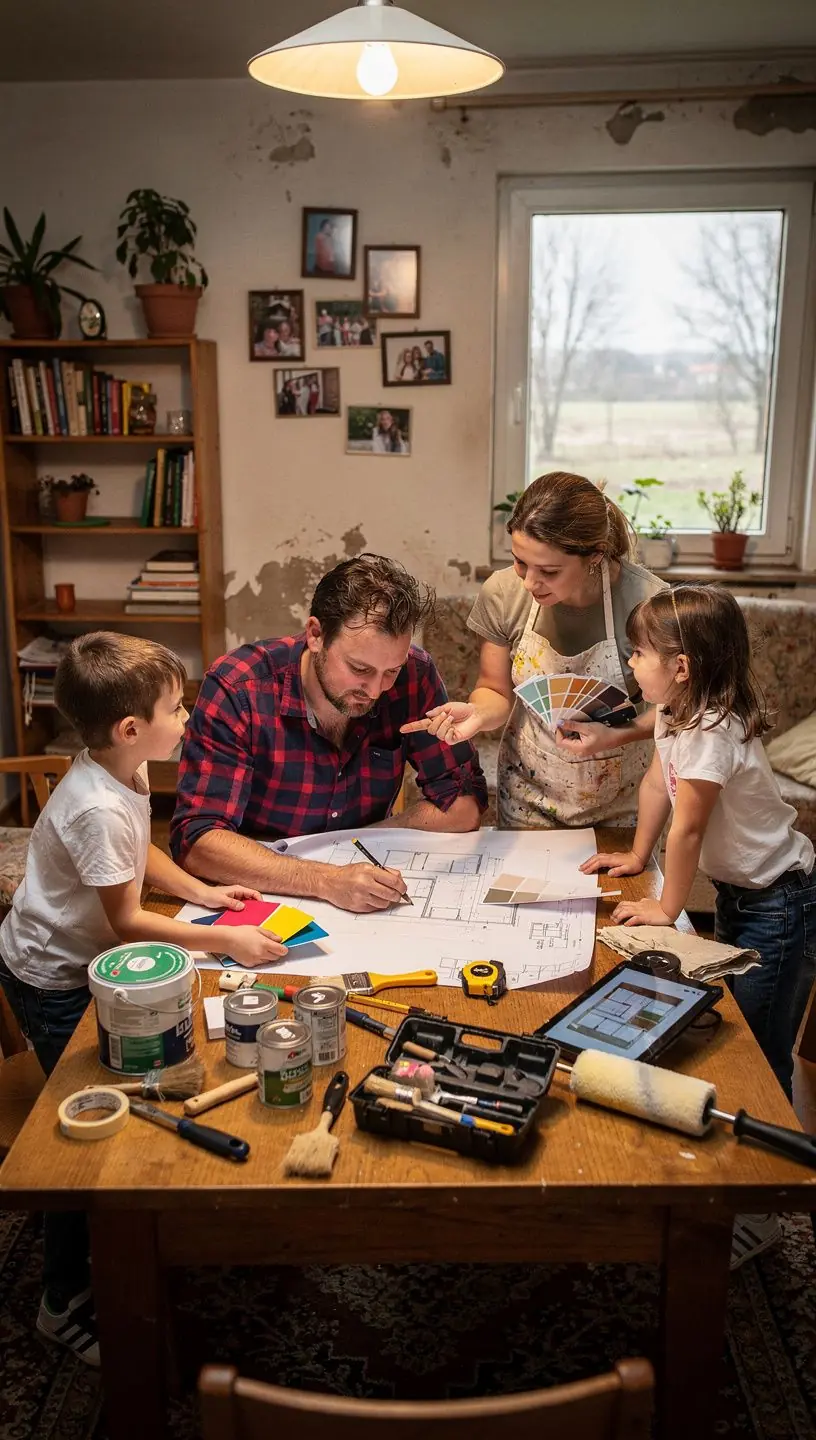 Kép egy vízvezeték-szerelő munkájáról, aki csöveket szerel össze egy fürdőszobában.