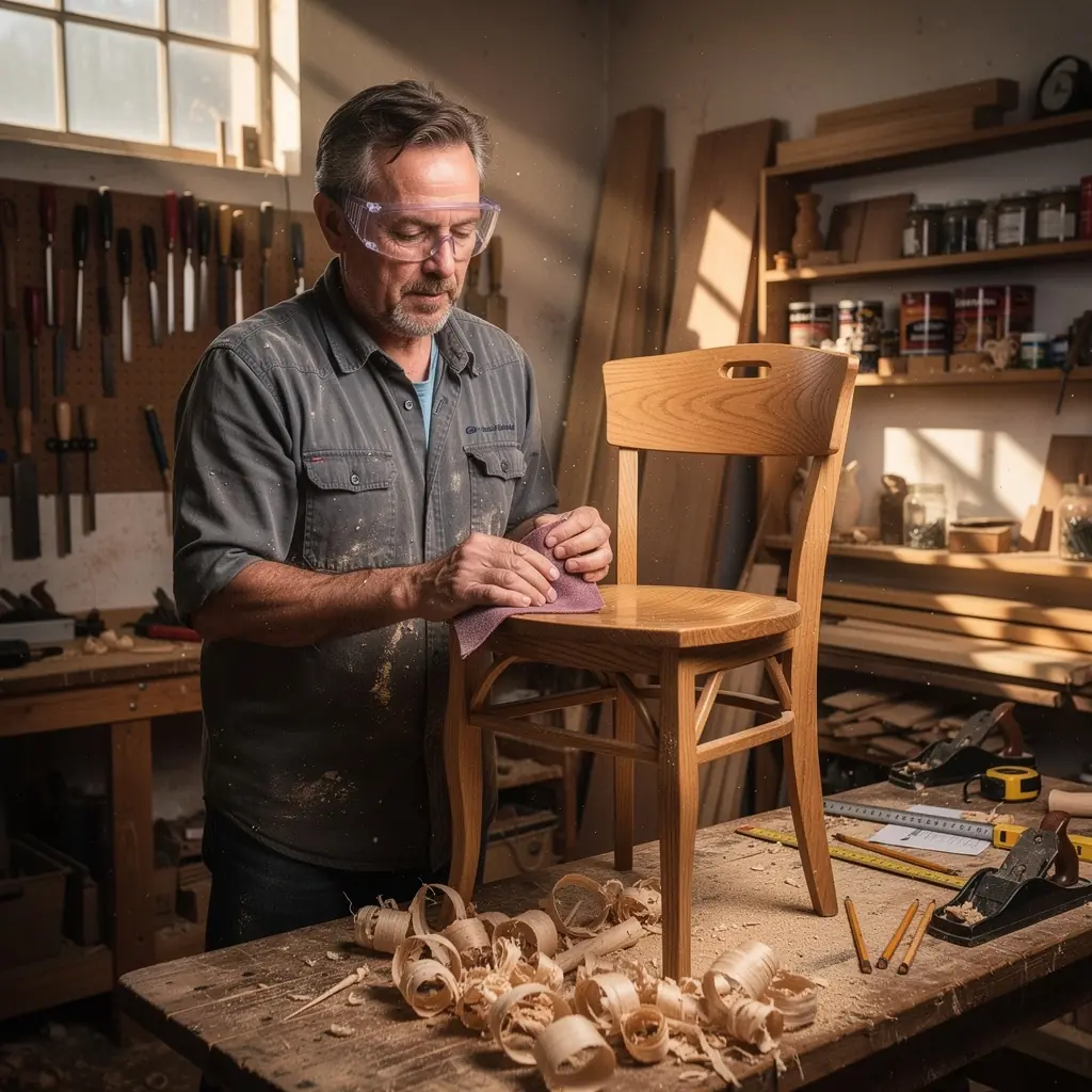 Kép egy vízvezeték-szerelő munkájáról, aki csöveket szerel össze egy fürdőszobában.